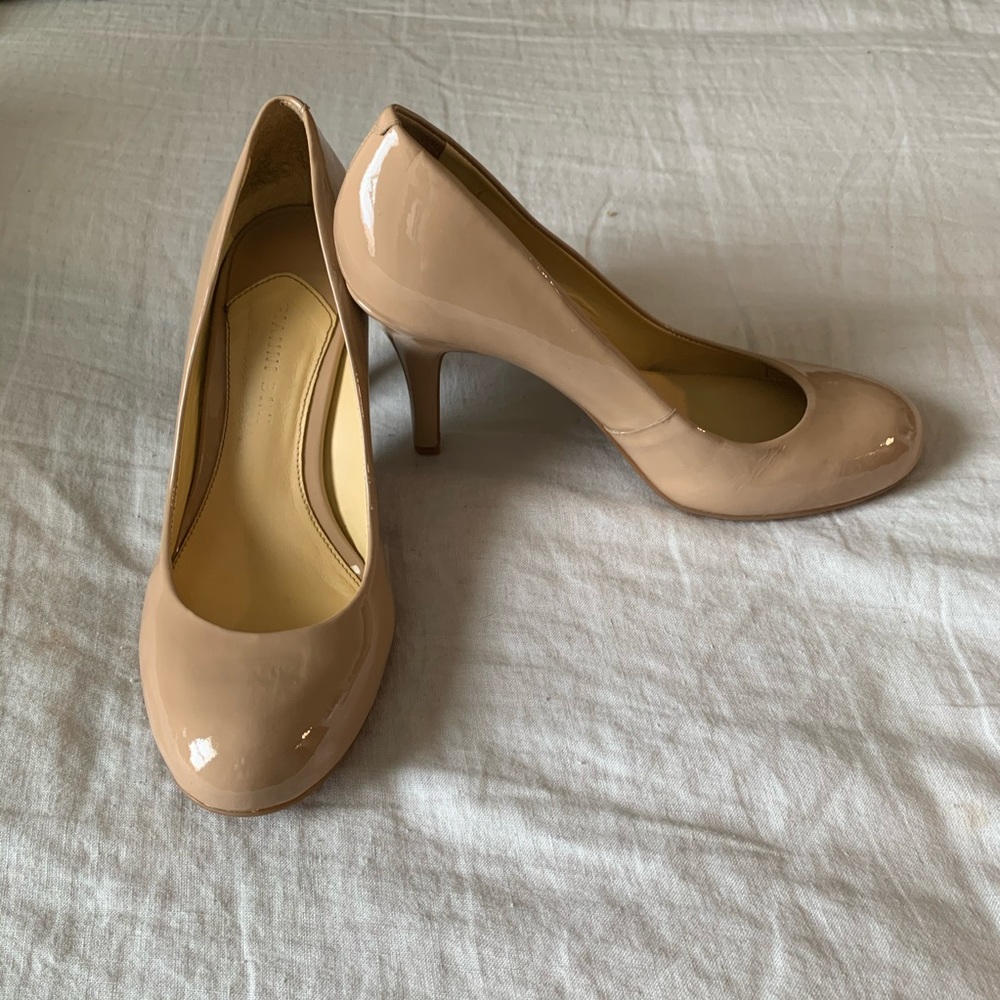 Gianni Bini Nude Patent Leather Pumps